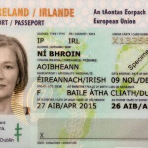 irish passport card